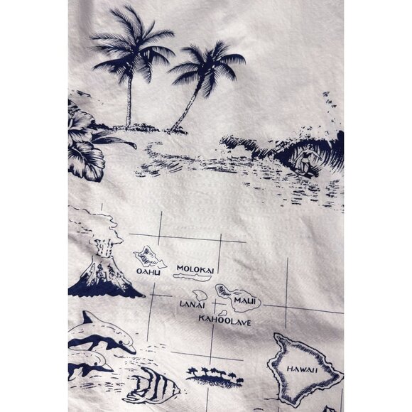 Palmwave Vintage Hawaiian Shirt ~ Island Print~ Luau Beach Party Aloha MENS 2XL - Picture 6 of 6